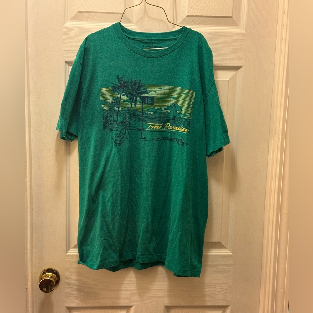 Croft & Barrow Green Scenic Short Sleeve Tee